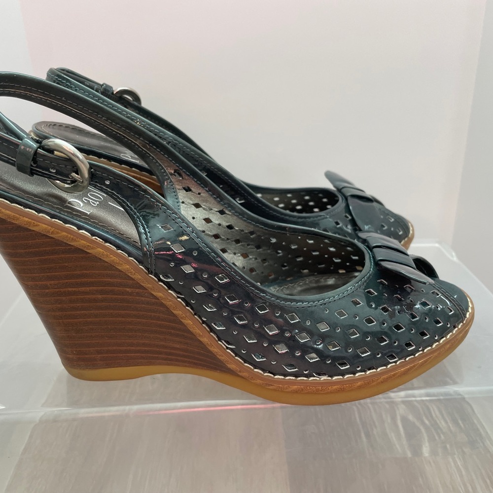 Women's Teal Wedge Sandals